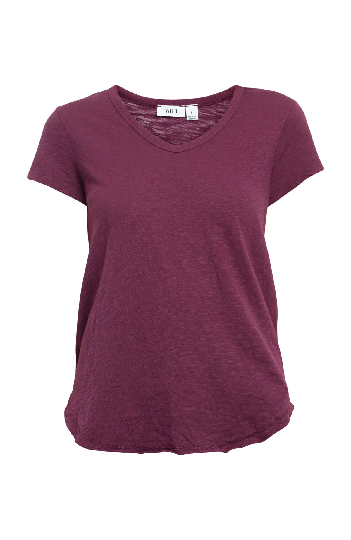 Short Sleeve Shrunken V-Neck Shirttail