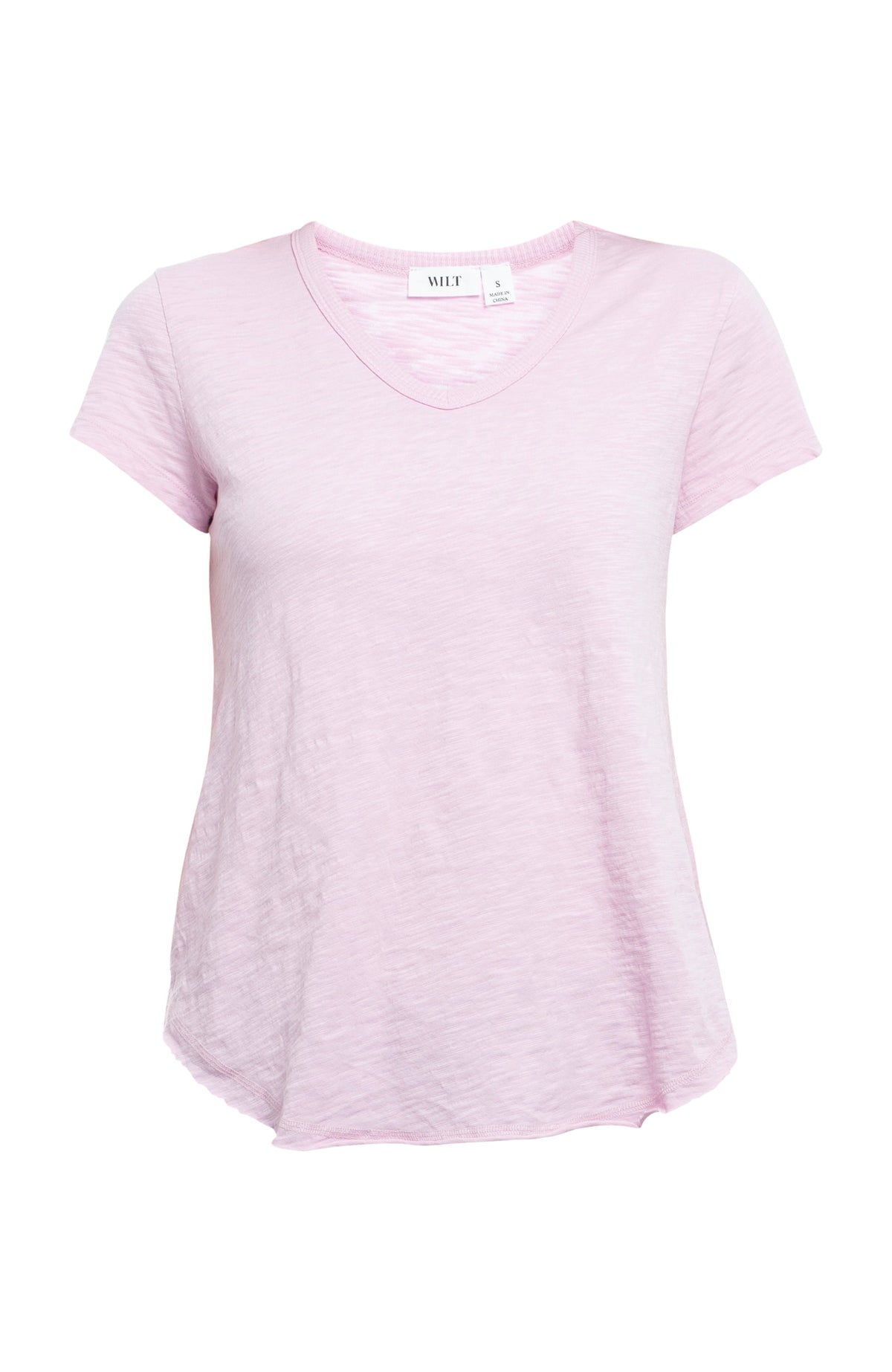 Short Sleeve Shrunken V-Neck Shirttail