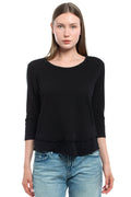3/4 Sleeve Mock Layer