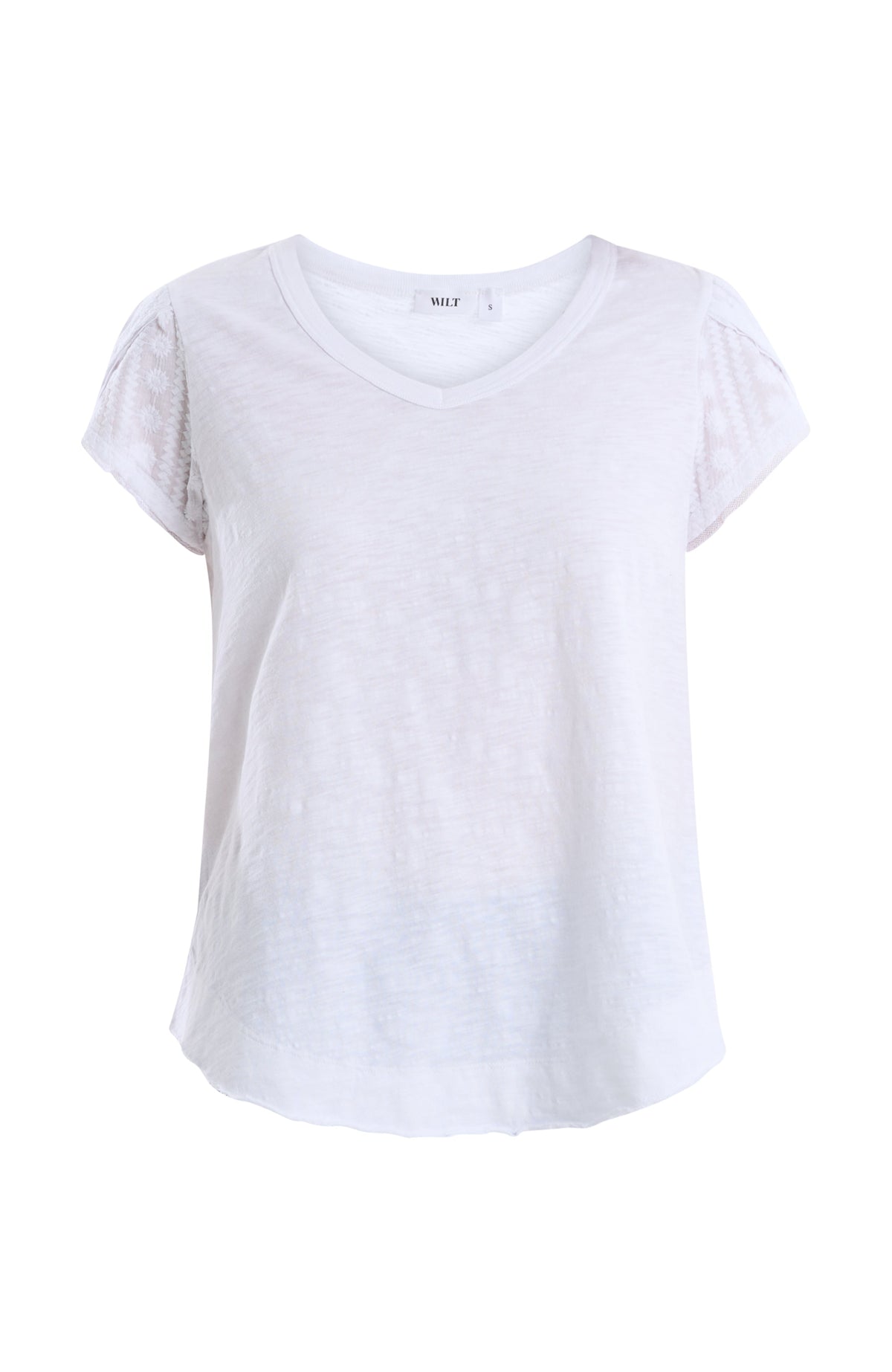 Eyelet overlap cap sleeve