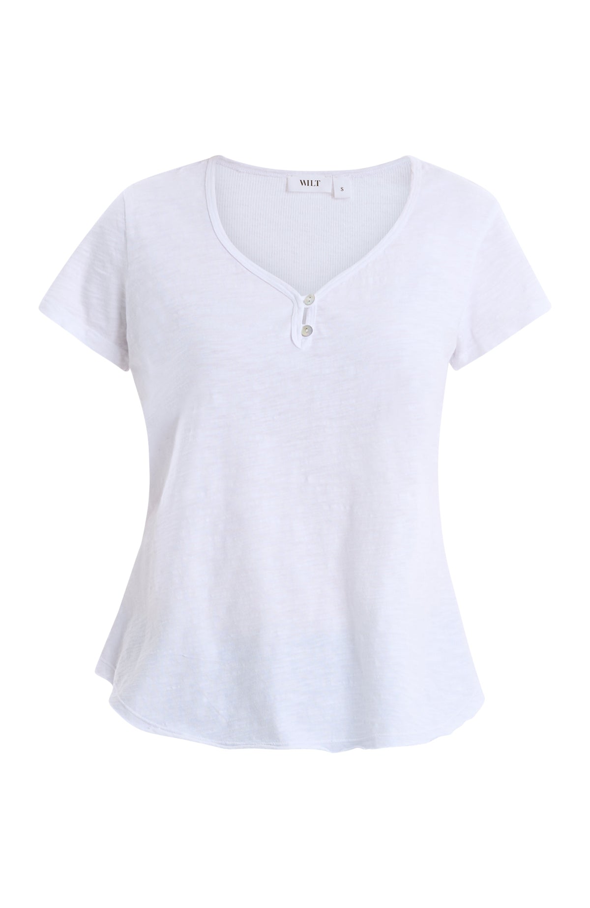 V-neck henley short sleeve
